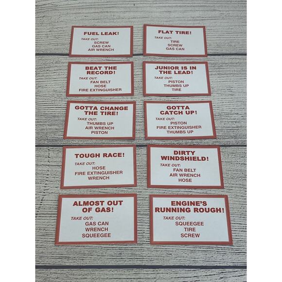 2004 NASCAR Pitstop Operation #8 Game Replacement Parts Pieces - Pit Stop Cards - Picture 3 of 3